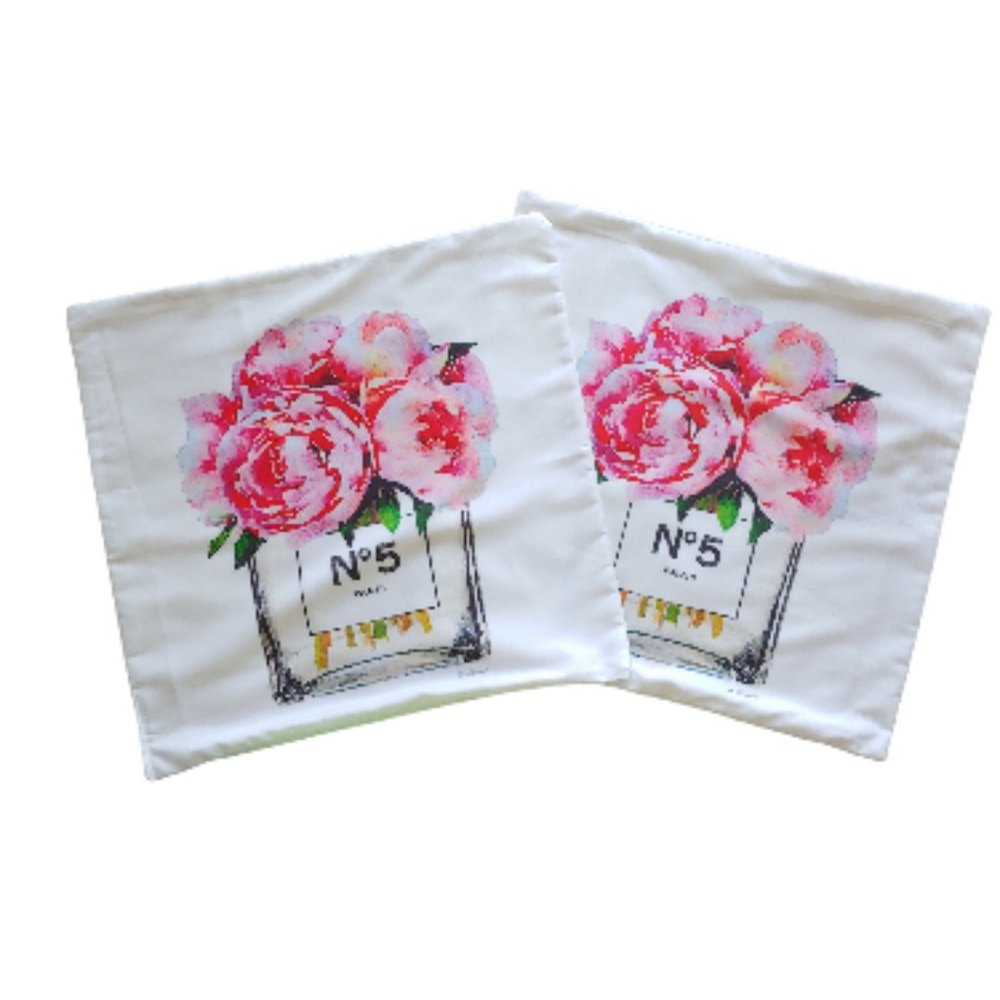 2 pc New!! Floral pillow case cover Matching set